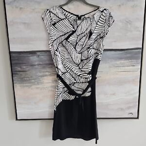 LOFT Black and White Dress